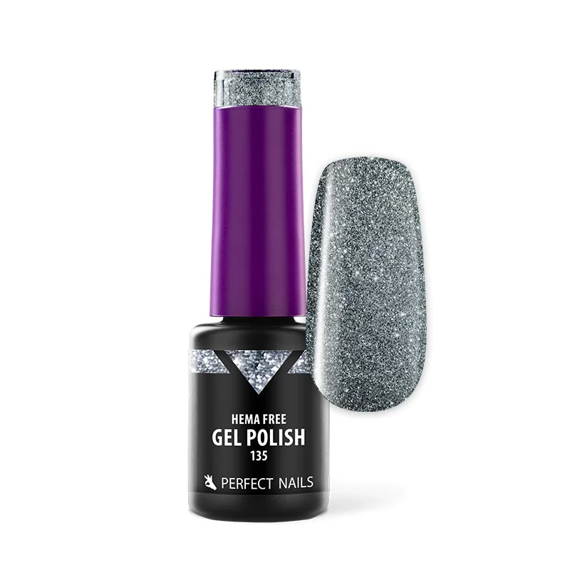 HEMA-mentes Géllakk - 135 Glam Szürke - 4ml