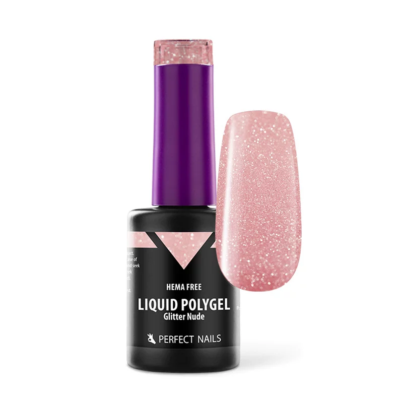 Folyékony Polygel - Csillámos Nude - 8ml