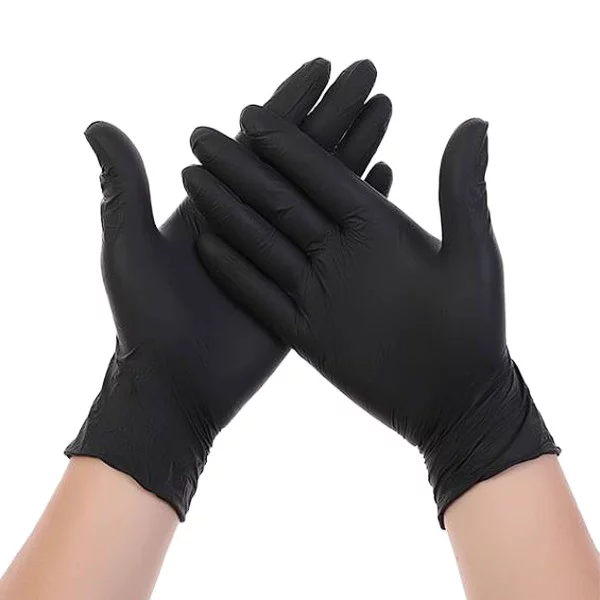Fekete nitril gumikesztyű - M 100db
