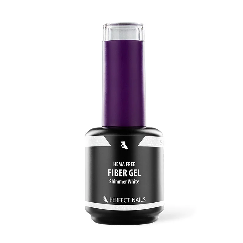 Hema Mentes Erősített Gél Lakk Alap - Csillogó Fehér - 15ml