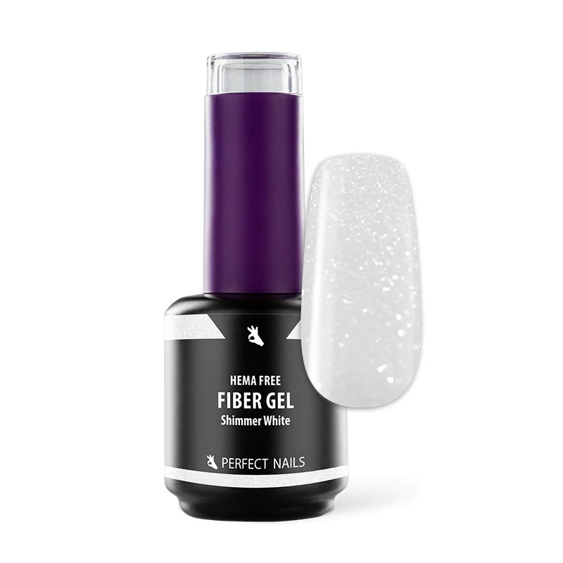 Hema Mentes Erősített Gél Lakk Alap - Csillogó Fehér - 15ml