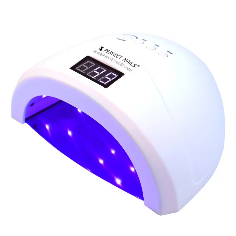 Műkörmös UV/LED Lámpa - Gumírozott Fehér - Matt Hatás