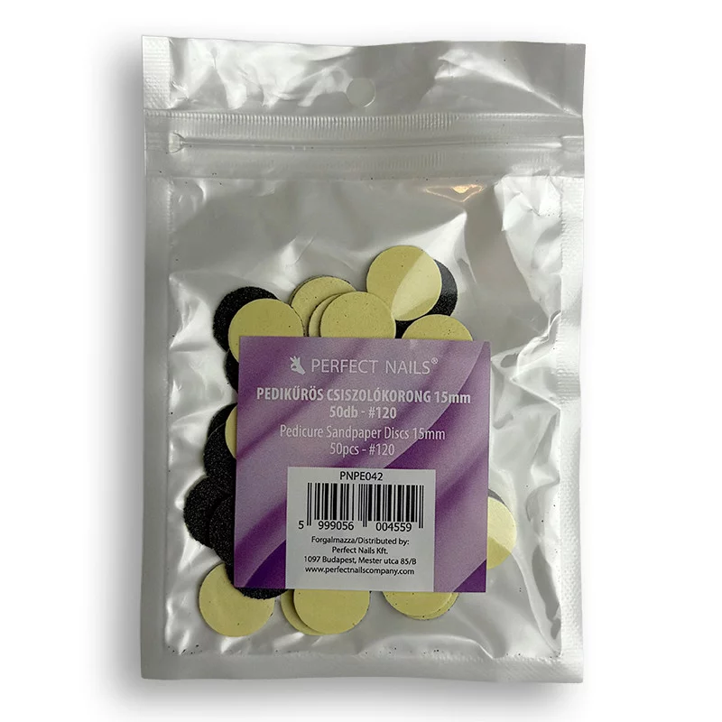 Pedikűrös Csiszolókorong 15mm 50db - #120