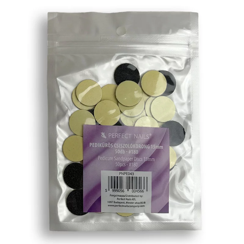 Pedikűrös Csiszolókorong 15mm 50db - #180